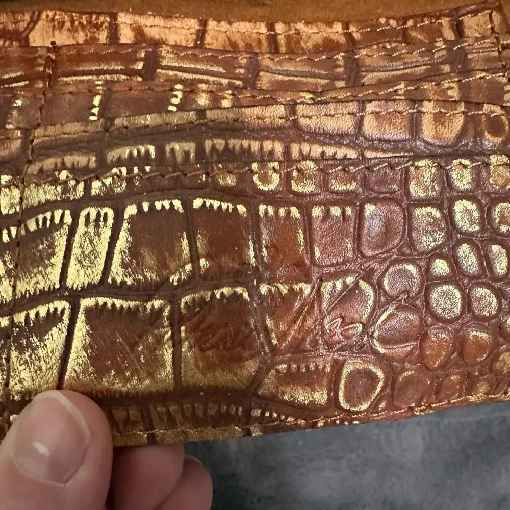 PATRICIA NASH-Potenaz Distressed Croc Clutch - Picture 7 of 7